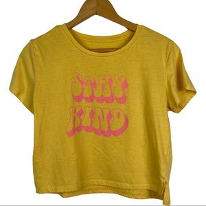 Stay kind hippie cropped T-shirt